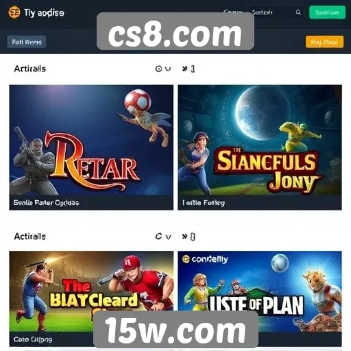 Comparação de jogos populares disponíveis no cs8.com
